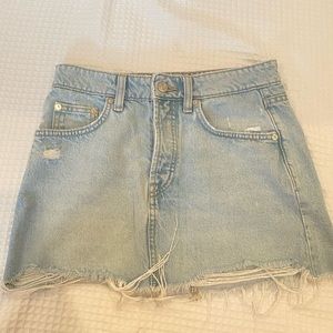 Zara jean mini skirt